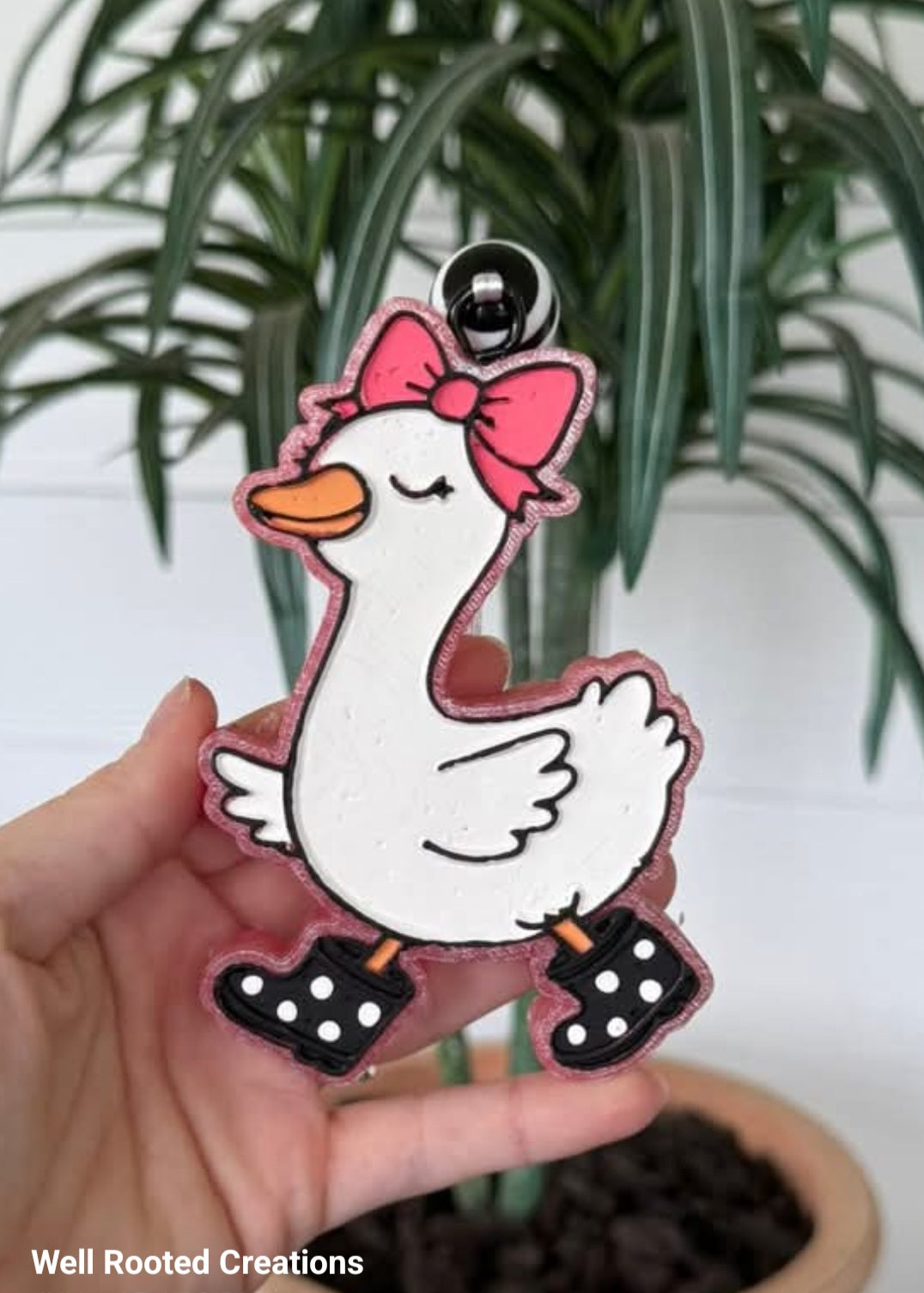 Charming Duck With Rain Boots Car Freshie