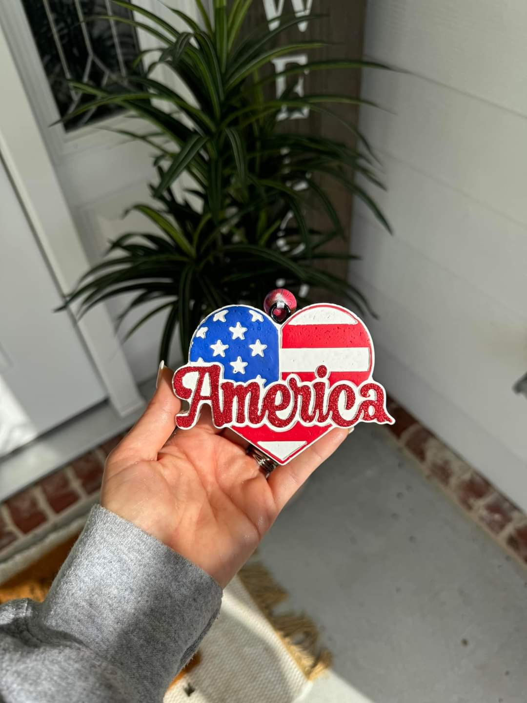 America Heart Car Freshie