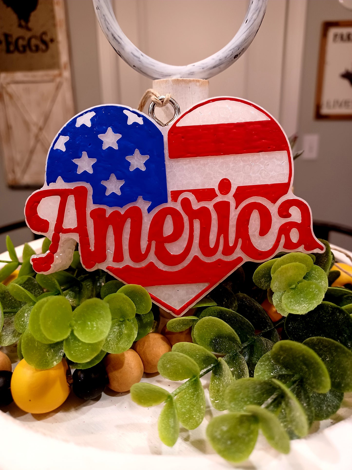 America Heart Car Freshie