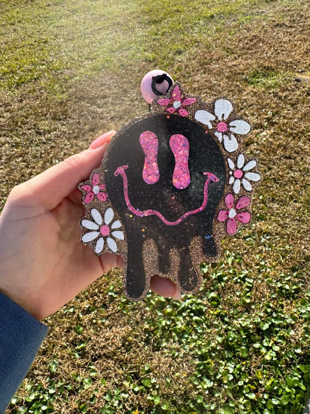 Melting Smiley Floral Car Freshie