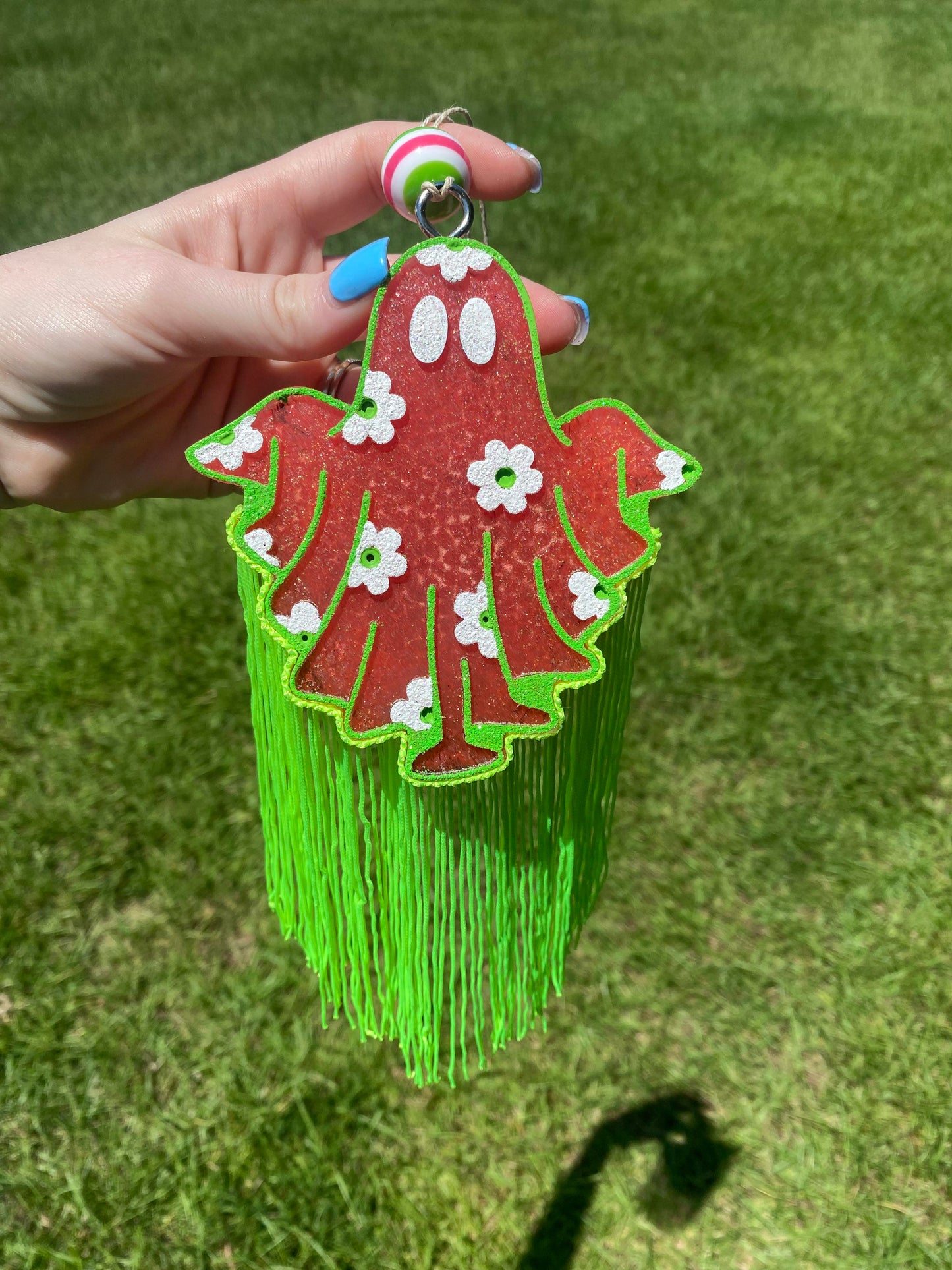 Glow In The Dark Flower Ghost Car Freshie