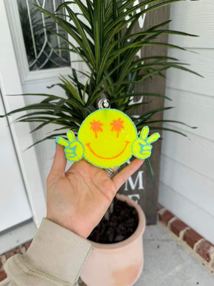 Palm Tree Peace Smiley Car Freshie
