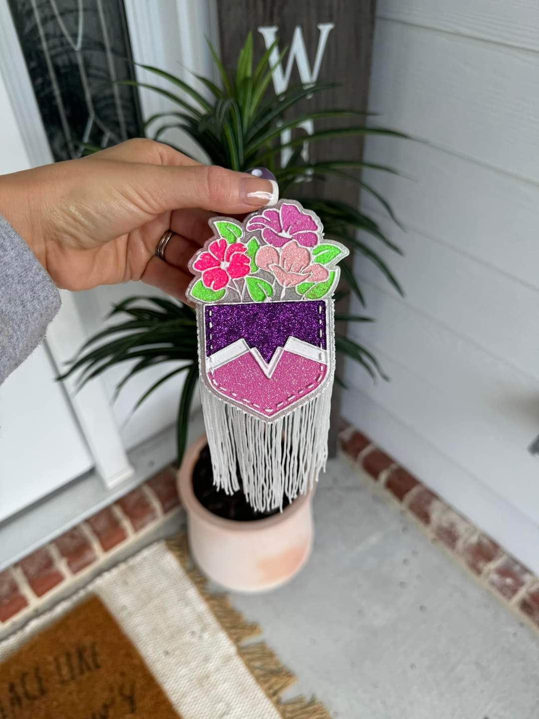 Floral Jean Pocket Car Freshie
