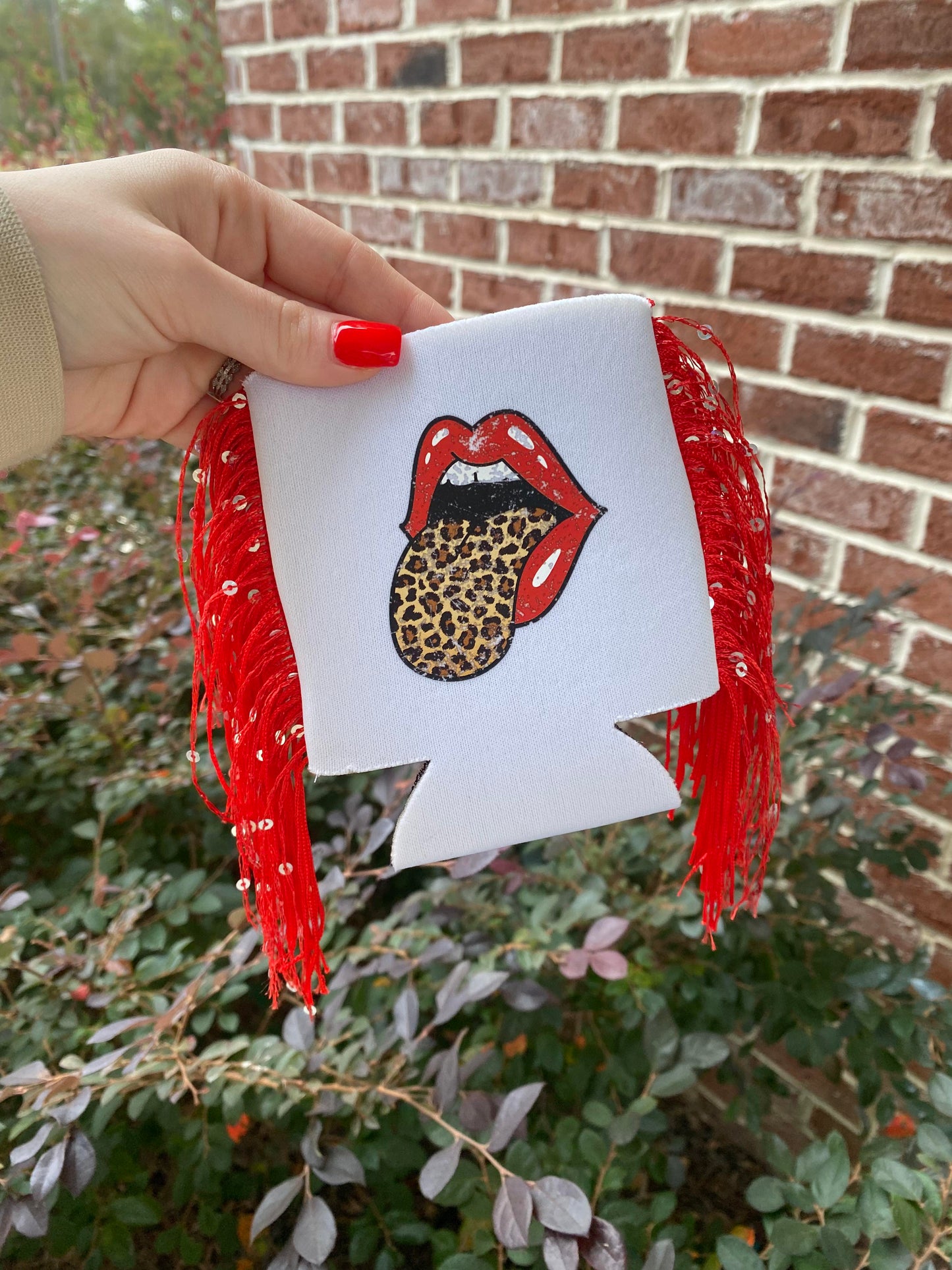 Leopard Tongue Drink Koozie