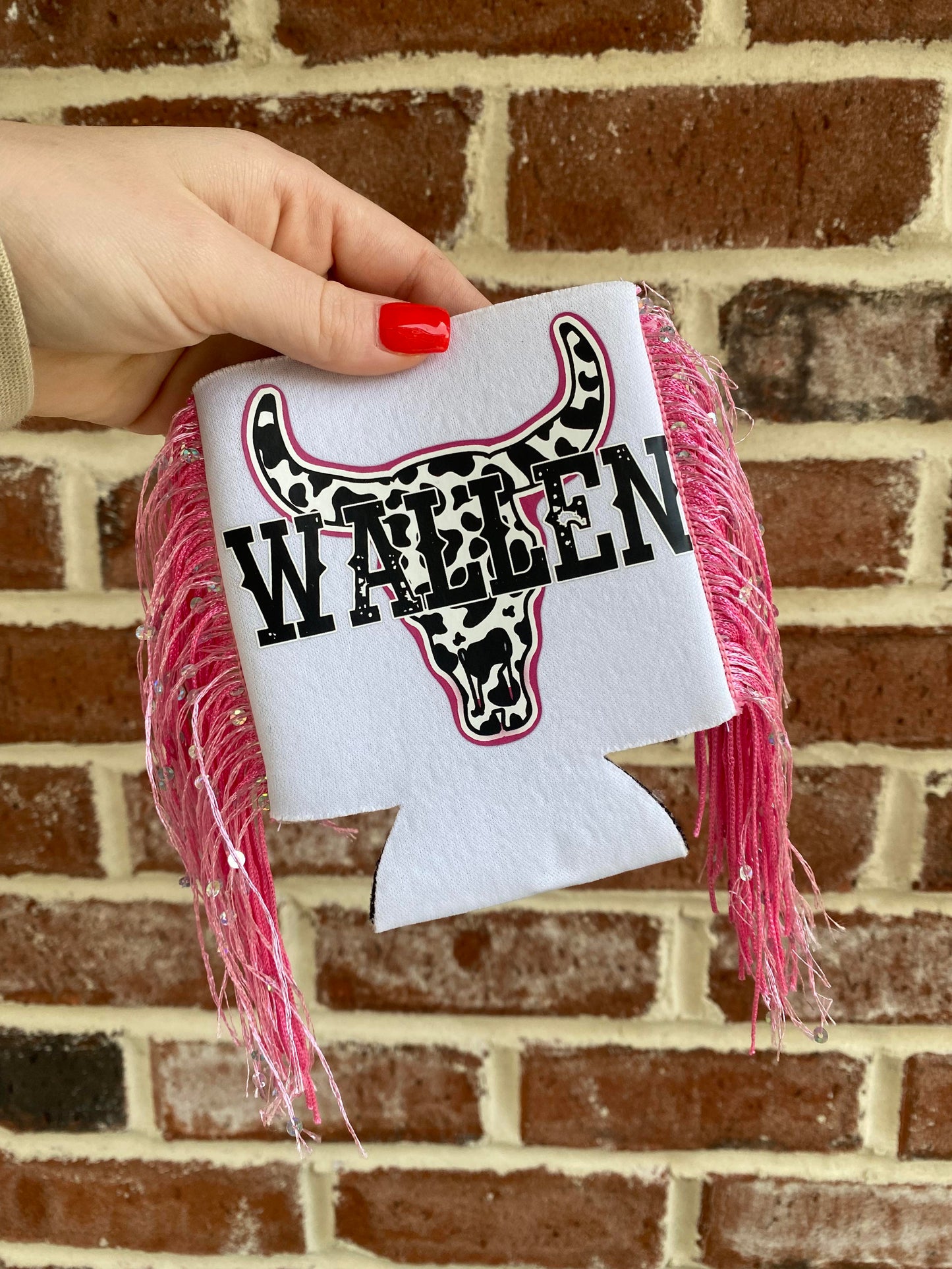 Wallen Bull Fringe Detail Koozie