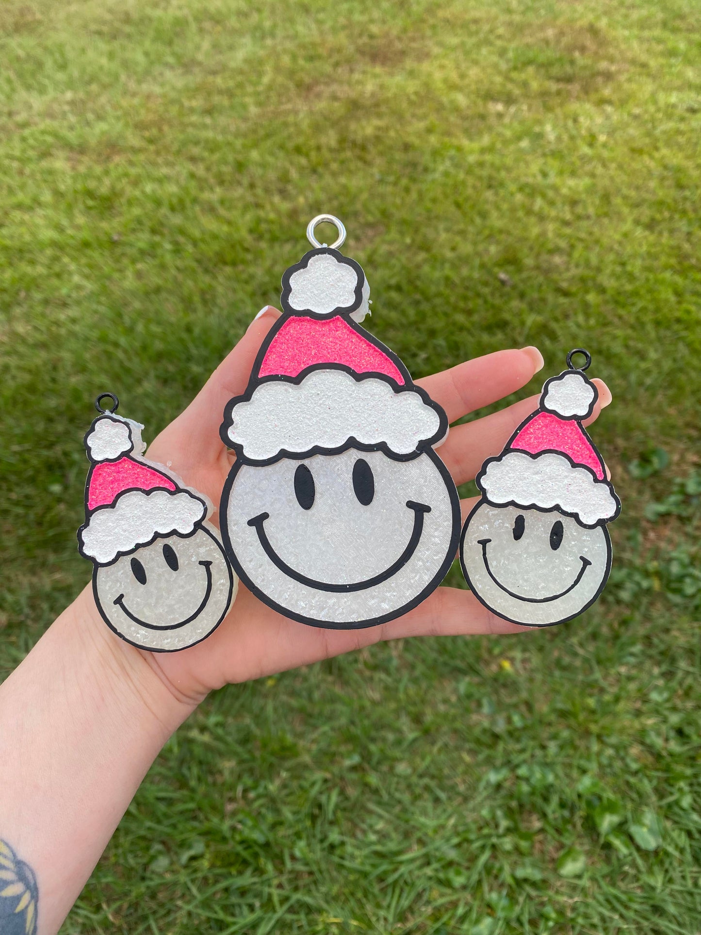 Smiley Face Snowman Car Freshie