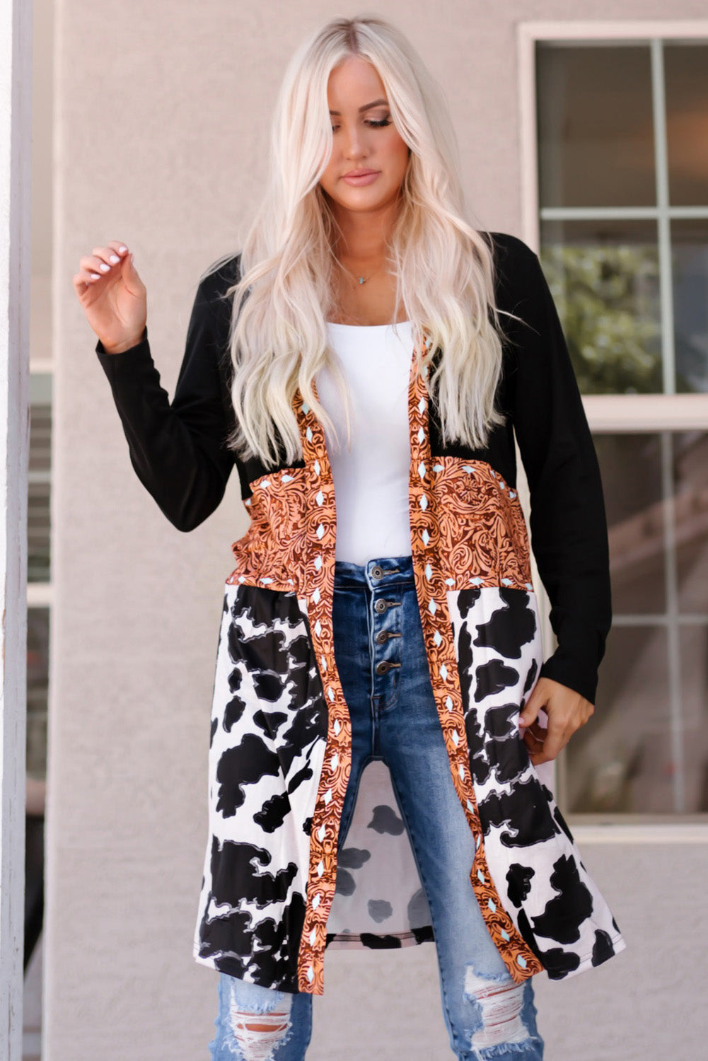 Animal Print Trendy Cardigan