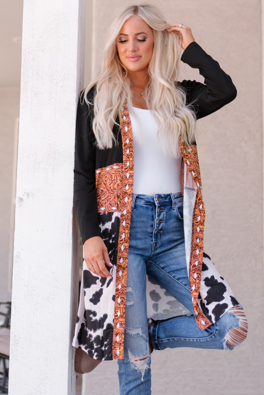 Animal Print Trendy Cardigan