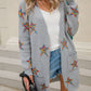 Angel Wings Star Open Front Long Sleeve Cardigan