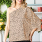 Leopard One-Sleeve Blouse