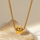 18K Gold-Plated Round Shape Pendant Necklace