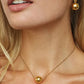 18K Gold-Plated Round Shape Pendant Necklace