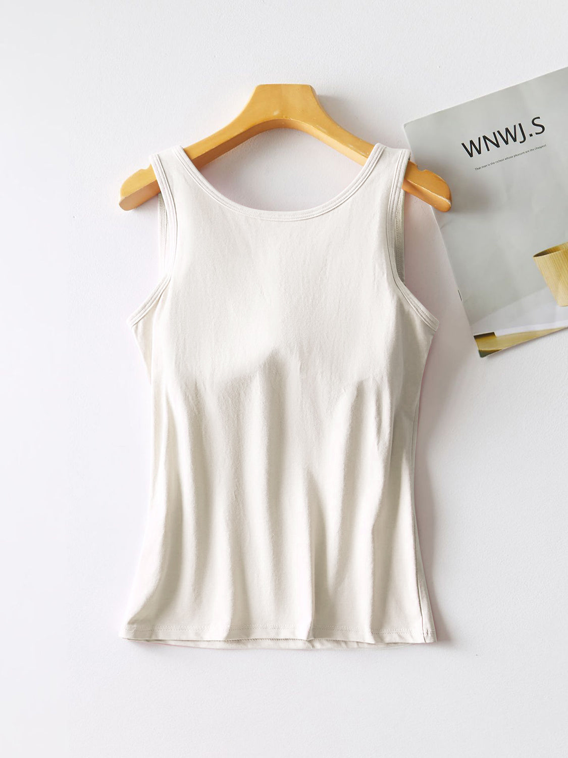 Round Neck Tank Top with Bra