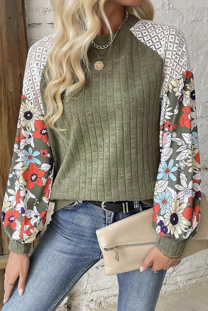 Floral Sleeve Stylish Blouse