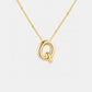 Gold-Plated Bubble Initial Necklace (K-S)