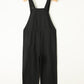 Drawstring Wide Strap Overalls with Pockets