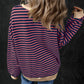 Pumpkin Striped Long Sleeve Sweatshirt