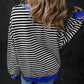 Pumpkin Striped Long Sleeve Sweatshirt