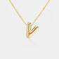 Gold-Plated Bubble Initial Necklace (T-Z)