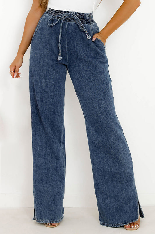 Women's Wide Leg Jeans with Pockets