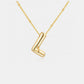 Gold-Plated Bubble Initial Necklace (K-S)