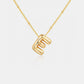 Gold-Plated Bubble Initial Necklace (A-J)