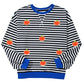 Pumpkin Striped Long Sleeve Sweatshirt