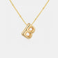 Gold-Plated Bubble Initial Necklace (A-J)