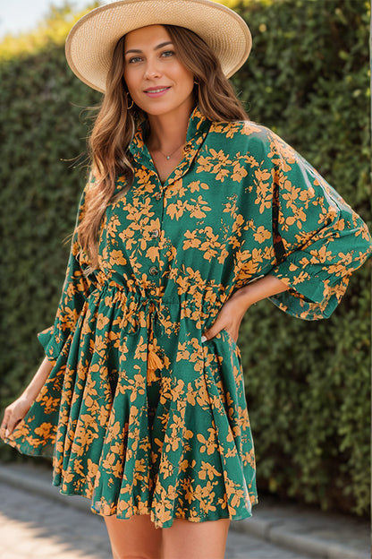 Fall Floral Dress