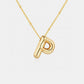 Gold-Plated Bubble Initial Necklace (K-S)