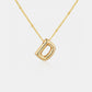 Gold-Plated Bubble Initial Necklace (A-J)