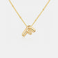 Gold-Plated Bubble Initial Necklace (A-J)