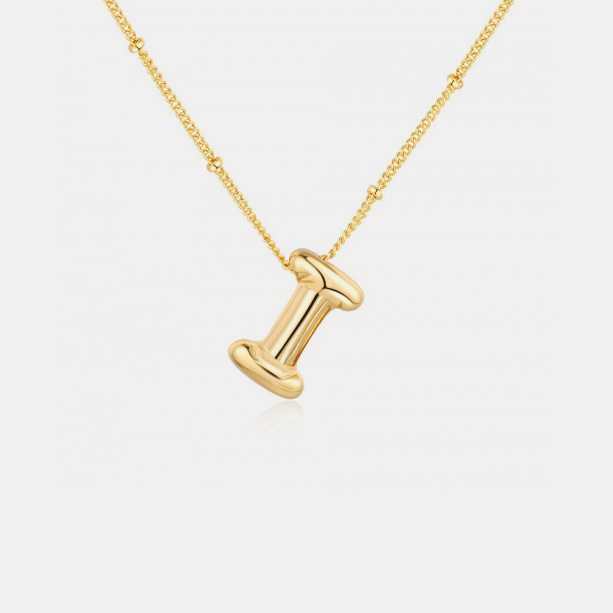 Gold-Plated Bubble Initial Necklace (A-J)