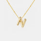 Gold-Plated Bubble Initial Necklace (K-S)