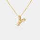 Gold-Plated Bubble Initial Necklace (T-Z)