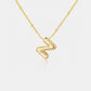 Gold-Plated Bubble Initial Necklace (T-Z)