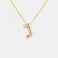 Gold-Plated Bubble Initial Necklace (A-J)