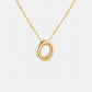 Gold-Plated Bubble Initial Necklace (K-S)