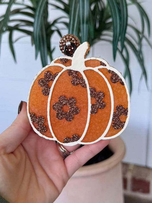 Floral Pumpkin Car Freshie