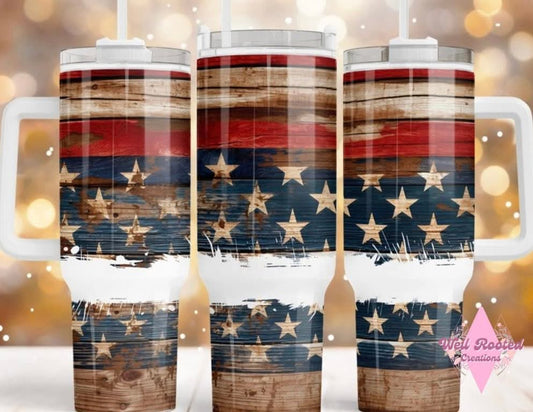 40 oz America Tumbler