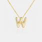 Gold-Plated Bubble Initial Necklace (T-Z)