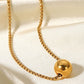 18K Gold-Plated Round Shape Pendant Necklace