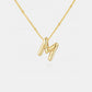 Gold-Plated Bubble Initial Necklace (K-S)