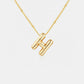 Gold-Plated Bubble Initial Necklace (A-J)