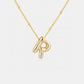 Gold-Plated Bubble Initial Necklace (K-S)