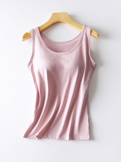 Round Neck Tank Top with Bra