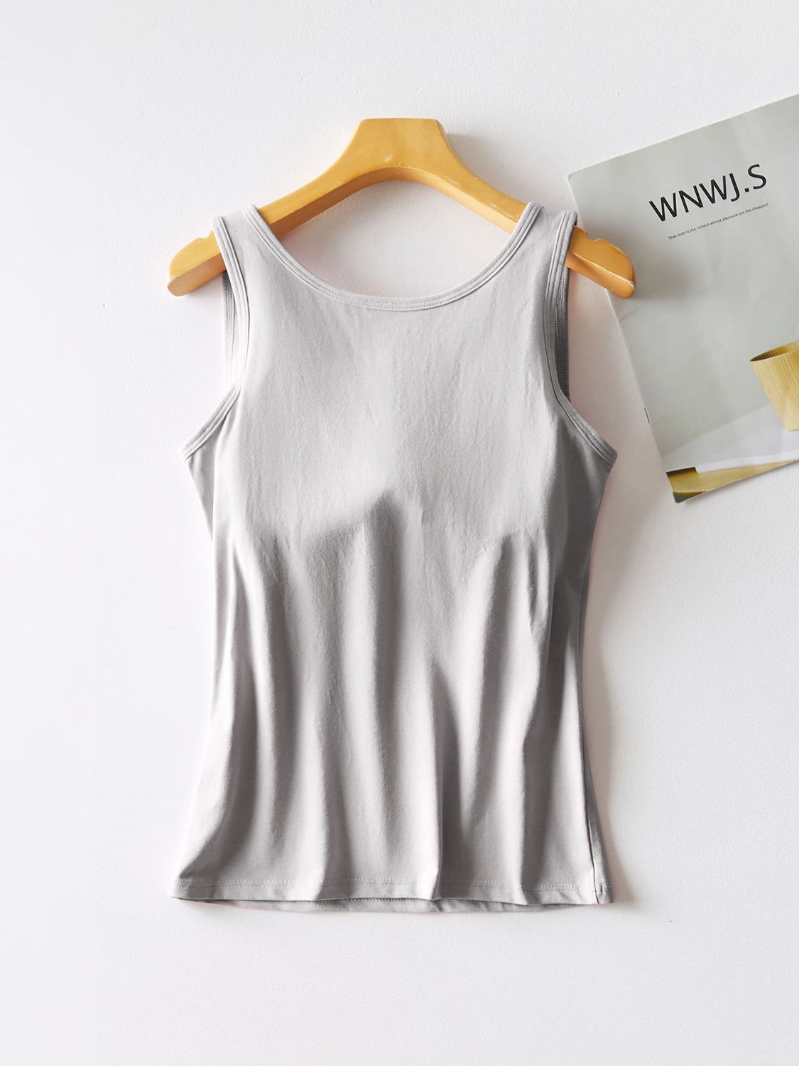 Round Neck Tank Top with Bra