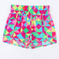 Color Block Elastic Waist Shorts