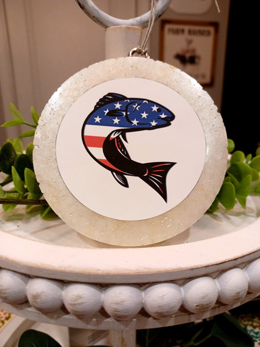 Patriotic Fish Car Freshie