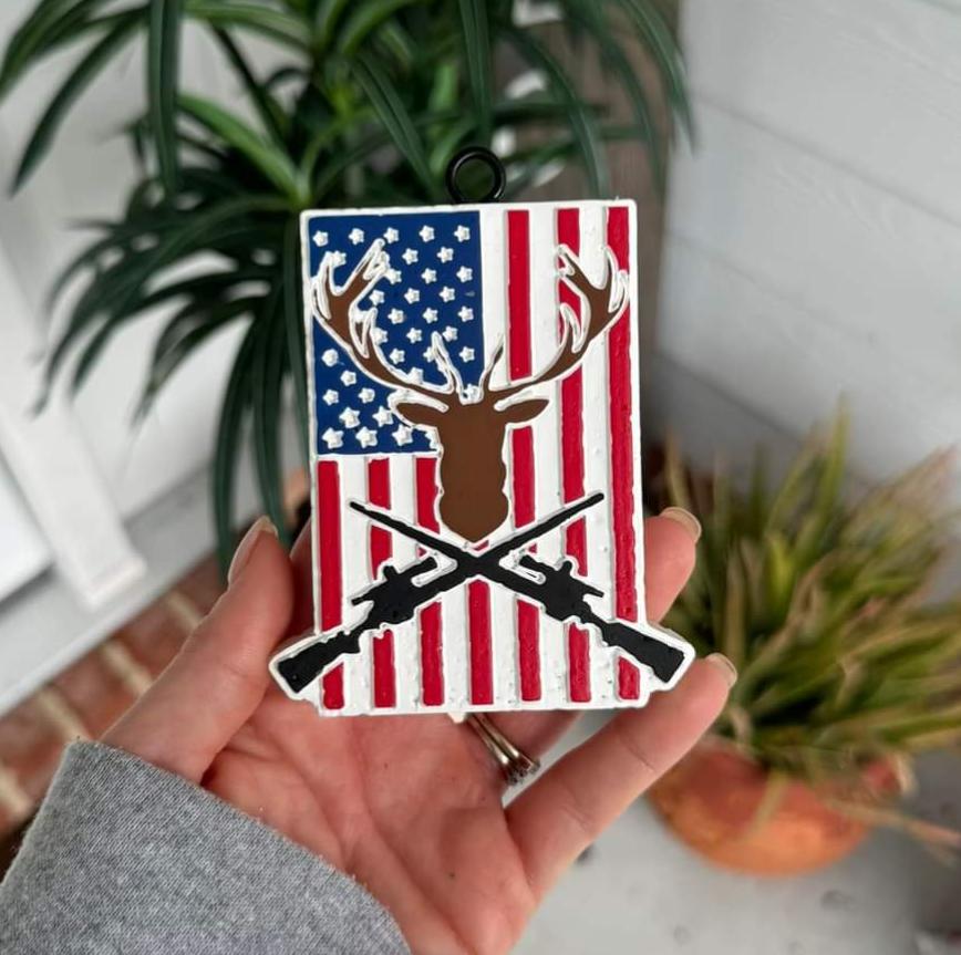 Deer Hunter American Flag